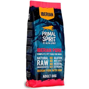 ALPHA SPIRIT Primal Spirit Cibo Secco per Cani Adulto con Maiale Iberico e Prosciutto - 12 kg