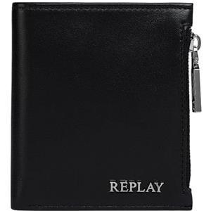 Replay Fm5335, Accessori da Viaggio-Portafogli Uomo, 0094 Silver Black, Taglia Unica