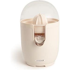 CREATE JUICER RETRO/Juicer Elettrico Bianco Osso/Potenza 90W, include due coni, sistema antigoccia e un serbatoio da 280 ml di capacità