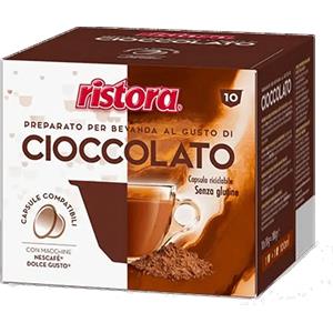 Ristora Capsule Solubili al Cioccolato Compatibili Nescafé Dolce Gusto - Confezioni da 10, 120, 160 e 200 Capsule