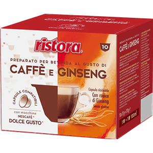 Ristora Capsule Compatibili Dolce Gusto Caffè al Ginseng - Confezione da 10 pz