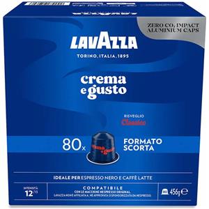 Lavazza 80 Capsule Caffè Lavazza Crema e Gusto Classico compatibili Nespresso Alluminio
