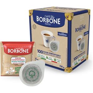 Borbone 100 Cialde Compostabili Caffè Borbone Miscela Rossa