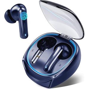 Motost Cuffie Bluetooth 5.3, Auricolari Bluetooth Senza Fili con Stereo HiFi e 4 Mic HD, Cuffie Wireless In Ear con ENC Cancellazione del Rumore e Modalità Gioco, Cuffiette Sport 40H IP7 Impermeabili