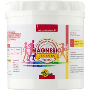 SPAZIO ECOSALUTE Srl Magnesio Polvere Cloruro 500g - Integratore Alimentare e Relax
