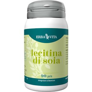 Erba Vita Lecitina di Soia 90 Perle - Integratore Alimentare per Controllo Colesterolo e Supporto Emulsionante