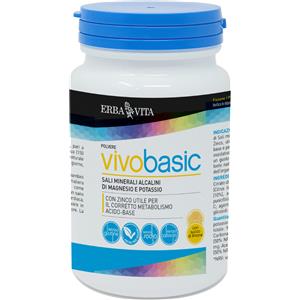 ERBA VITA GROUP SpA Erba Vita Vivobasic 200g - Integratore Alimentare Alcalino, Sali Minerali, Magnesio, Potassio, Zinco
