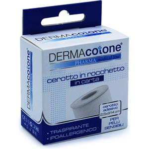 DERMACOTONE Cerotto in Rocchetto in Carta per Pelli Sensibili - 2,5 cm x 914 cm