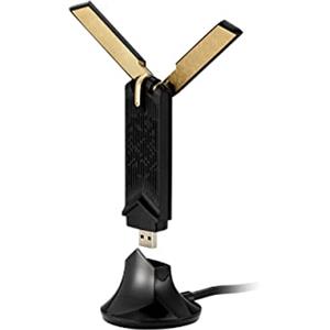 ASUS USB-AX56 Adattatore Wireless USB, Doppia banda Per Una Maggiore Compatibilità Con I Tuoi Dispositivi, Connessione Veloce Grazie al WiFi 6, Non Necessità di Installazione, Nero
