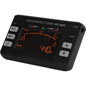 VGEBY Accordatore Strumento Metronomo Elettrico LCD 3 modalità Pickup - Colore ABS Nero - Alta Precisione per Violino, Pianoforte e Altro (Strumento a fiato MT-40W)