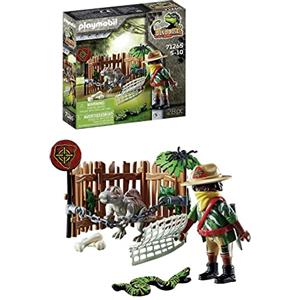 PLAYMOBIL Dino Rise 71265 Spinosauro Cucciolo in Gabbia - Giocattolo per Bambini dai 5 Anni