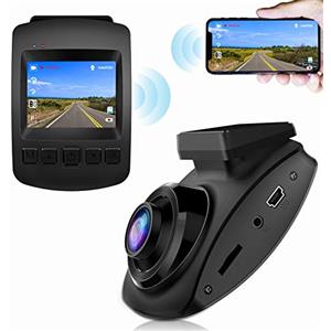 CHORTAU 【2023 Nuova Versione】CHORTAU Telecamera per Auto WiFi Full HD 1080P, Dashcam Schermo da 2 pollici 170 ° Grandangolo, Videocamera per auto con Monitor di Parcheggio