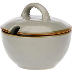 Rose & Tulipani - Zuccheriera Concerto Grigio Perla in Gres, 250cc, Ø 11cm, Lavabile in Lavastoviglie e Microonde