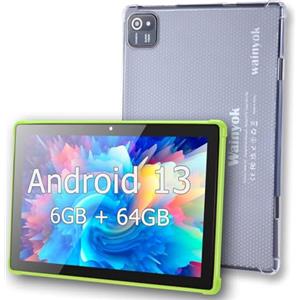 Wainyok Tablet Android 13 da 10,1 pollici per bambini: 6GB + 64GB, 1TB espandibile | 2.0GHz Octa-Core, doppia fotocamera (5MP+8MP), schermo HD IPS, WiFi 5, Bluetooth 5.0, certificato GMS, Verde