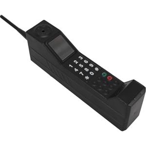 Tnfeeon Telefono Cellulare retrò, Modello di Telefono Cellulare Vintage in Ferro, Ornamento Portatile per in Mattoni per Fotografia e Decorazione (BLACK)