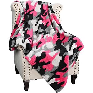 Catalonia Classy Coperta in Pile per Divani, Coperta da Divano Invernale Leggera e Calda, Comoda Poltrona Letto Singolo, 150 x 130 cm Grado Mimetico