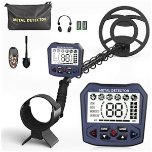 GJCrafts Metal Detector professionale per adulti e bambini, chip anti-interferenza, IP68, impermeabile, supporta batteria e alimentazione USB, 5 modalità di rilevazione (Grigio)