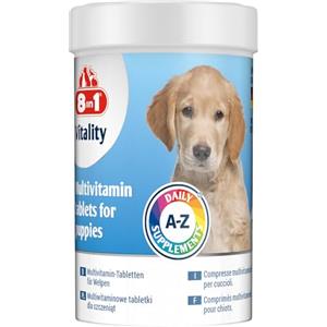 8in1 Vitamine per Cuccioli - Integratore Multivitaminico - 100 Compresse | Integratore per cani junior | Con 11 vitamine e 5 minerali | Con antiossidanti naturali | Sviluppato con veterinari