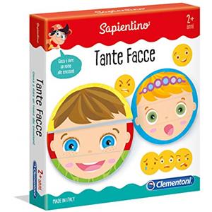 Clementoni Sapientino - Tante Facce, Gioco Educativo Bambini 2+ Anni, con Tessere Intercambiabili per Imparare le Emozioni e Sviluppare il Pensiero Logico, Made in Italy, Lingua Italiana, 11957