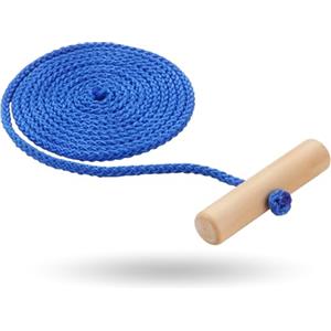 MERRYXMAS Corda da slitta, 150 cm, con passante in legno, perfetta come cordoncino per slitta e bob e slittino per bambini e adulti