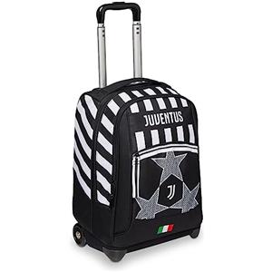 Seven Juventus Big Trolley STARS OF GLORY, Nero, 2 in 1 Spallacci per uso Zaino, Scuola & Tempo Libero, Bambini e Ragazzi