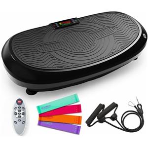 Bluefin Fitness 3D Pedana Vibrante | Macchina per allenamento di tutto il corpo | Potente pedana con doppio motore | Fasce di resistenza | Vibrazioni per il fitness a casa tua