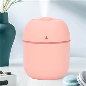 ZJchao Mini Umidificatore, Portatile USB Alimentato Nebbia Aria Desktop Diffusore con Luce Notturna Morbi Umidificatore Silenzioso per Camera Letto Auto Ufficio Rosa