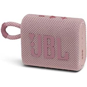 JBL GO 3 Speaker Bluetooth Portatile, Cassa Altoparlante Wireless con Design Compatto, Resistente ad Acqua e Polvere IPX67, fino a 5 h di Autonomia, USB, Rosa