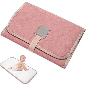 Mikiuly Fasciatoio Portatile Pieghevole, Fasciatoio Da Viaggio, Fasciatoio Pieghevole Imbottito, per Bambini Piccoli, Anziani, Periodo Mestruale Femminile, Rosa