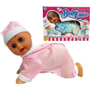 Generico Bambola Parlante Gattonante Bambolotto Ride e Canta Chiama Mamma Papa' Chiude gli Occhi Gattona Balla come un vero Bimbo Emette Suoni Canta Ride Dice Mamma e Papà con Musica,Colori Assortiti