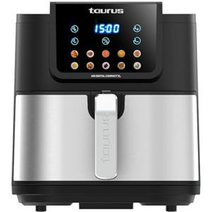 Taurus - Friggitrice ad Aria Air Fry Digital Compact XL 1700W | 8L | 8 Programmi | Touchscreen | Avviso acustico | Cottura uniforme | BPA e PFOA Free | Manico freddo | Ricettario online