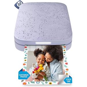 HP Sprocket Stampante fotografica istantanea portatile 5x7.6 cm (Viola) Stampa le immagini su carta adesiva ZINK dai tuoi dispositivi iOS e Android
