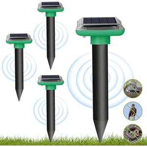 HARIKIKI Repellente Ultrasuoni per Topi, 2 Pezzi Dissuasori per Serpenti, ,donnola gialla, Raccoon, Roditori, Anti Talpe da Giardino Solare, Adatto Dissuasore per Topi da Esterno Ultrasuoni