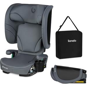 Lionelo Seggiolino Auto Pieghevole ORIN I-SIZE con ISOFIX per bambini 3,5-12 Anni, Reclinabile 4 Posizioni, Poggiatesta 14 Posizioni, Sfoderabile Lavabile, Borsa e Portabicchiere, i-Size 100-150 cm