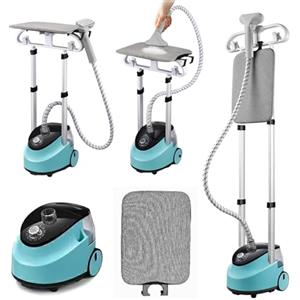 Aisny Ferro da Stiro Verticale, Stirella Verticale da 2000W Vapore Costante da 36g/min 11 Modalità Vapore con Ampio Serbatoio dell'Acqua da 2L e Doppia Asta Retrattile Stiratrice a Vapore Verticale