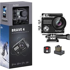 AKASO Brave 4 4K30fps 20MP Action CamFotocamera Subacquea 20MP WIFI Telecomando Ultra HD con Action Cam Stabilizzata EIS 30M Videocamera Subacquea Impermeabile con 5xZoom