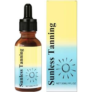Generico Gocce Autoabbronzanti - Abbronzante Idratante 30ml | Liquido Idratante Nutriente Corpo Viso Uomo Donna Tutti i Tipi di Pelle