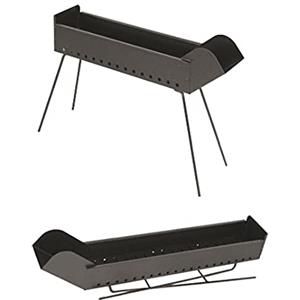 euroshoppingonline Cuocispiedini spiedini arrosticini griglia graticola filoteo Barbecue a carbonella per arrosticini sagre sagra Feste in Ferro battuto 60x14x65h Made in Italy