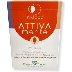 Prodeco Pharma Inmood Attivamente - Integratore Alimentare per Memoria e Funzioni Cognitive, 30 Compresse