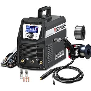Decapower 220V - Saldatrice a filo senza gas ad arco Lift TIG FLUX MIG 3 in 1 per uso domestico (PACK 4)
