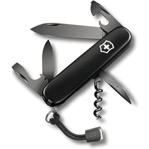 Victorinox, Spartan Onyx Black, Coltellino Svizzero, Originale, Multiuso, Campeggio, 13 Funzioni, Lama, grande, Cavatappi