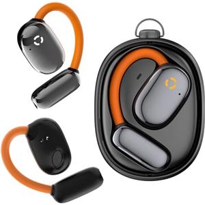 MIGOUFIT Cuffie wireless True Open Ear Earbuds con suono potenziato, vestibilità sicura, design leggero, impermeabilità IPX4, microfoni DNC, Bluetooth 5.4, bassi potenti, auricolari ideali per corsa, palestra