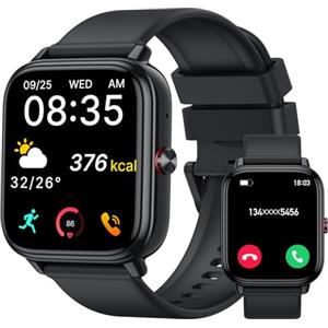 Tiksounds Smartwatch Uomo Donna, 1.83"HD Orologio con Chiamate Bluetooth, 110+ Modalità Sportive, Fitness Tracker con Batteria da 1000mAh, Autonomia 20 Giorni, Impermeabile IP68 Smartwatch per Android/iOS