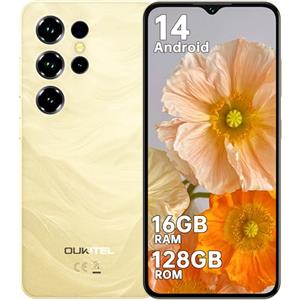 OUKITEL C2 Smartphone 16(4+12) GB + 128GB/TF 1TB 6,52" HD 5000nAh Telefono Cellulare 2025, 13MP+5MP Camera Telefono Android 14 Cellulari e Smartphone Dual SIM 4G /Face ID/OTG/3.5mm Jack Oro