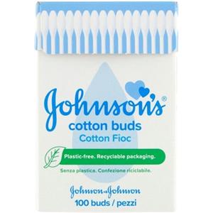 Johnson's Baby Cotton Fioc 100 Pezzi - Bastoncini Cotonati Morbidi per Pulizia Delicata di Orecchie e Contorno Occhi