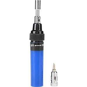 Joyzan Penna Saldatore a Gas Ricaricabile, Cannello Portatile Butano Cordless Mini Pen Tipo Stagno Pistola Torcia Elettrica Riutilizzabile Strumento Riscaldamento per Saldatura Circuiti Scheda Madre(Blu)