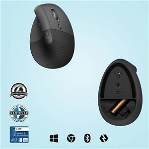 Logitech Lift Mouse Verticale Ergonomico Grafite | Garanzia 24 mesi