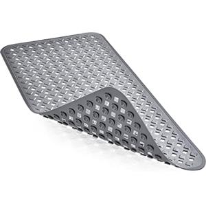 OTraki Tappetino Antiscivolo per Vasca da Bagno 88 x 40cm Tappeto Doccia con 260 Ventose e Foro di Drenaggio Bathtub Mat Resistente alla Muffa e Lavabile in Lavatrice Grigio
