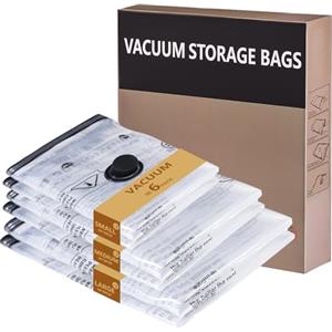 vicihoho Sacchetti Sottovuoto 6 pezzi, Sottovuoto Vestiti Riutilizzabili 2*40x40cm, 2*40x50cm, 2*60x80cm, Le borse da imballaggio salvaspazio si adattano alle valigie, Vacuum bags per Coperte,Cuscini,Viaggi