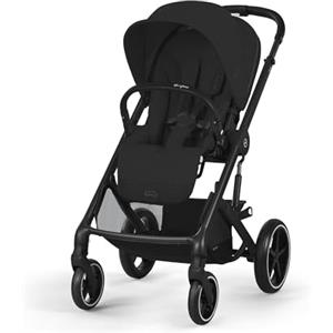CYBEX Gold Passeggino Balios S Lux, Posizione Reclinabile Ergonomica, Sistema di Cintura con Una Sola Mano, Dalla Nascita Fino a 22 Kg (Circa 4 Anni), Moon Black